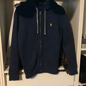 Navy Blue polo zipup size medium